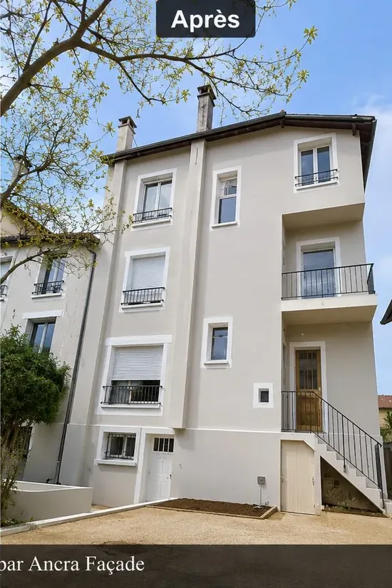 Ravalement de façade, maison meulière, Yvelines - après