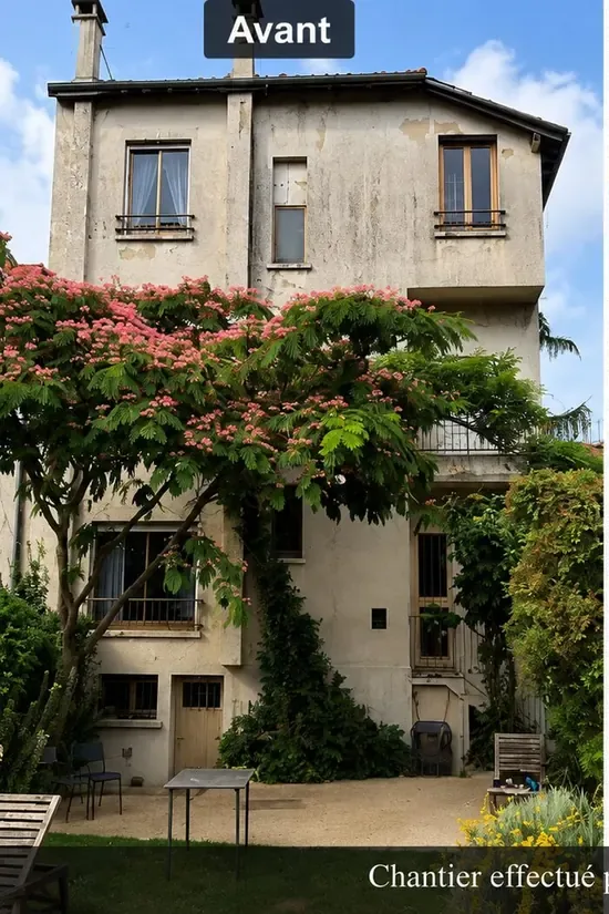 Ravalement de façade, maison meulière, Yvelines - avant