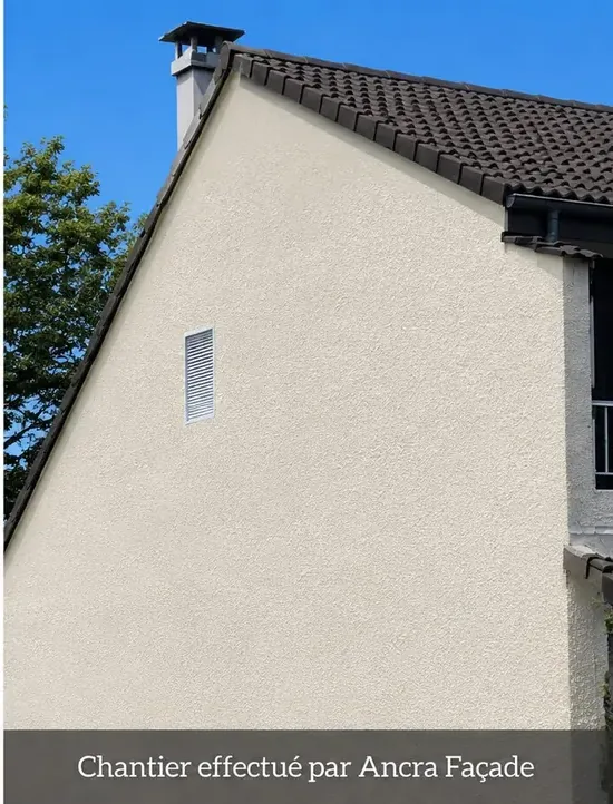 Ravalement de façade, pignon de maison, Hauts-de-Seine - après