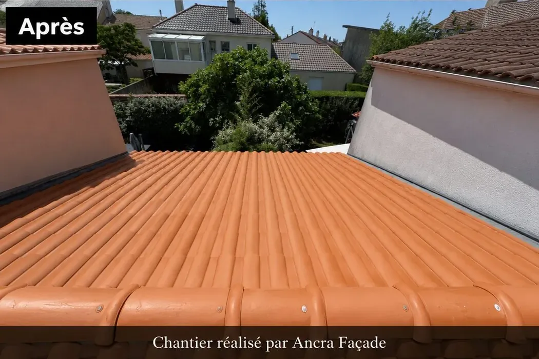 Traitement de toiture, démoussage tuiles terre cuite - après